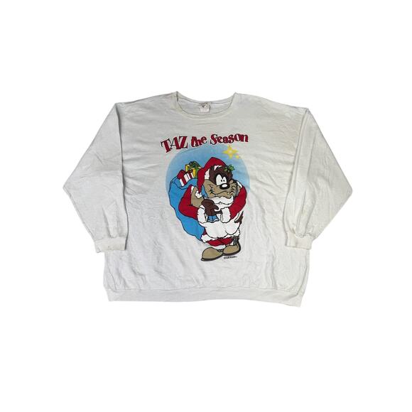 Taz the Season Loony Tunes crewneck 1995 shirt - Picture 1 of 4